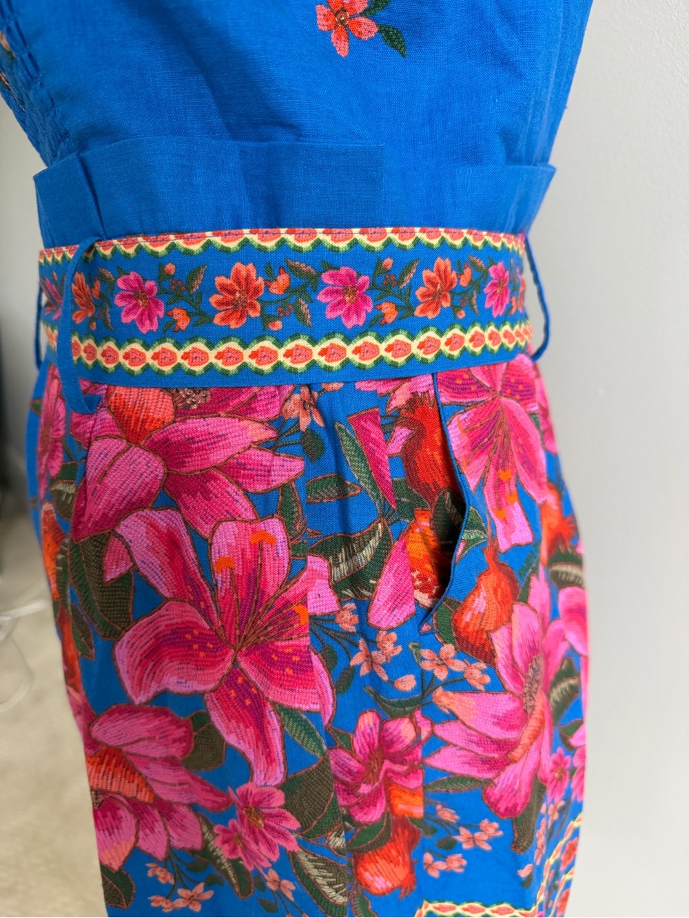 NWOT-Farm Rio Summer Fruit Scarf Romper-Large - Picture 6 of 7